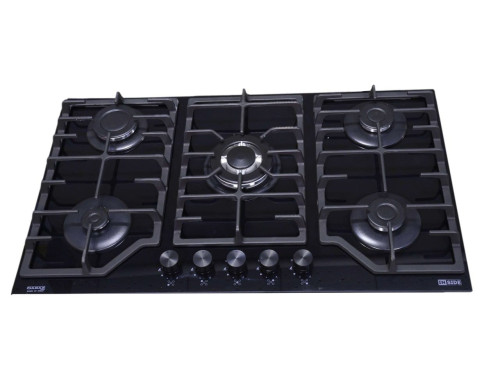 طباخ داخلي غازي انسايد - DLGB90 -  بلت ان - اسود - 5 مشاعل Inside Gas Cooker - DLGB90 - Built-in - Black - 5 Burners