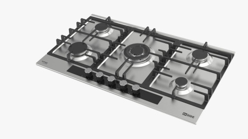 طباخ بلت ان غازي انسايد - ستيل  - 5 مشاعل Indoor Gas Cooker - Steel - 5 Burners