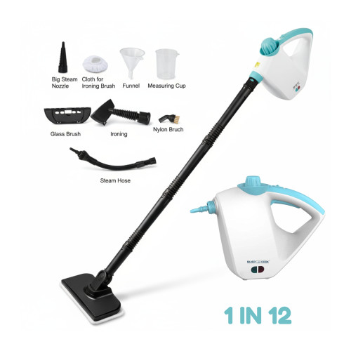 منظف بخاري احترافي 12 في 1 تنظيف عميق بقدرة 1100 واط Smart steam cleaner