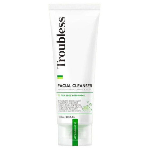غسول رغوي للوجه بزيت شجرة الشاي Troubless Tea Tree + 4-Terpineol Facial Cleansing Foam