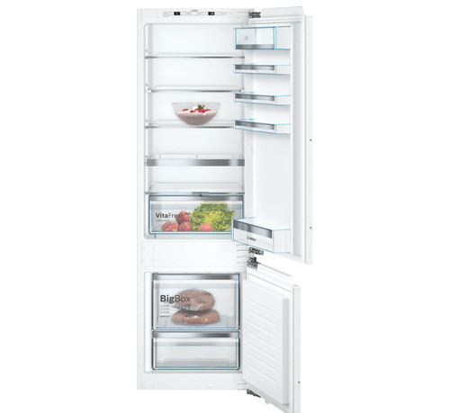 ثلاجة عامودية  بفريزر سفلي مدمجان سيريز 6 سعة  270 لتر Serie 6 Built-in Fridge-Freezer 270L