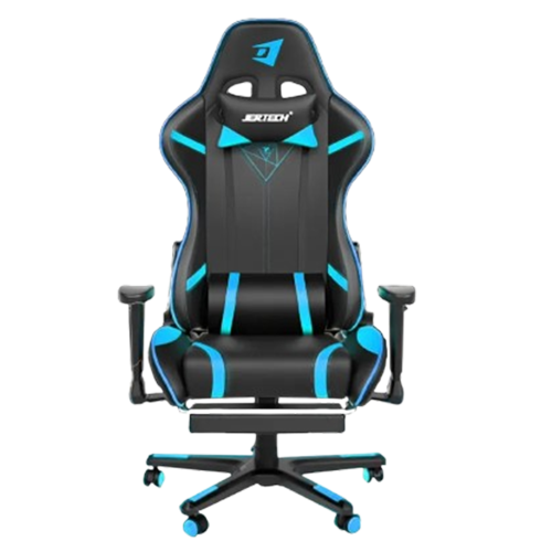 كرسي ألعاب مريح قابل للإمالة GR-101 مع دعم لأسفل الظهر ومسند للقدمين - أزرق Ergonomic Reclining Gaming Chair GR-101 with Lumbar Support and Footrest -Blue