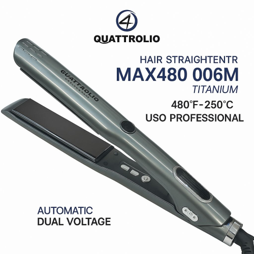 مكواة شعر كواتروليو ماكس 480 تيتانيوم Quattrolio MAX480 Titanium Hair Straightener