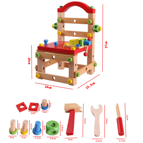 عدة نجارة خشبية تعليمية للأطفال wooden tools for kids