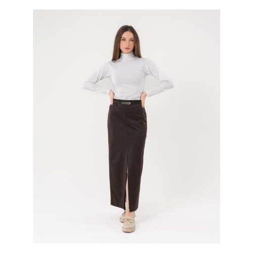 تنّورة نسائية بحزام وفتحة أمامية Women's Belted Skirt with Slit Front