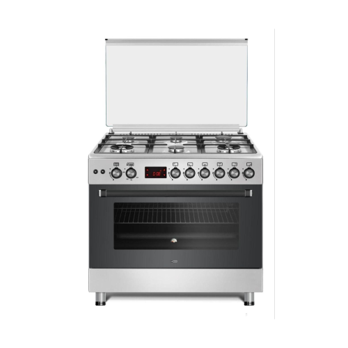 طباخ انسايد 6 مشاعل  - نظام  سيفتي Inside Gas Cooker - 6 Burners - Shiny Steel - Safety Features