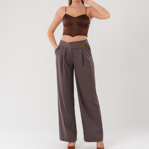 بنطال نسائي واسع Women's Wide-Leg Trousers