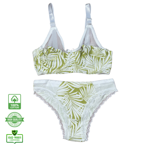 سيت حمالة ولباس نسائي يومي قطن طبيعي 100% كاب C بعضم SET BRA 517-012