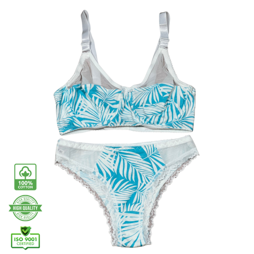 سيت حمالة ولباس نسائي يومي قطن طبيعي 100% كاب C بعضم SET BRA 517-014