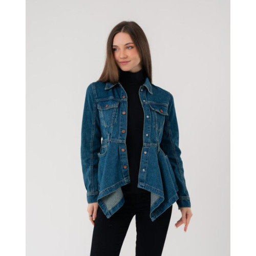 جاكيت جينز نسائي Women's Dark Denim Jacket