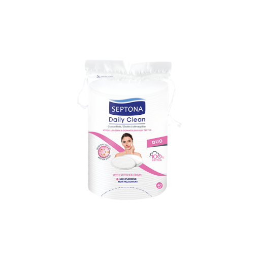 اقراص قطن لازالة المكياج بيضاوية 40 قطعة Septona Oval Cotton Pads To Remove Makeup 40 Pcs