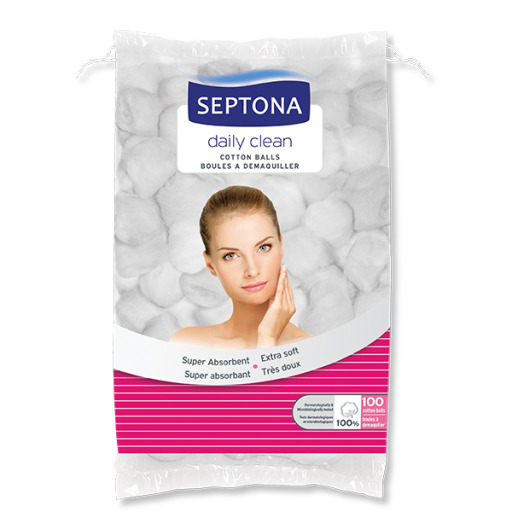 ديلي كلين كرات قطنية لإزالة المكياج 100 قطعة Daily Clean Cotton Balls Makeup Remover 100 Pcs