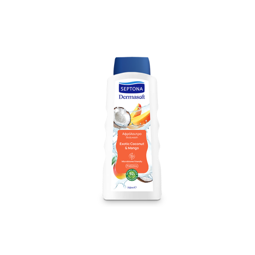 غسول الجسم بجوز الهند والمانجو 750 مل Dermasoft Exotic Coconut & Mango Body Wash 750ml