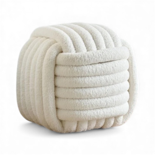 طابورية مقعد بوف knitted pouf