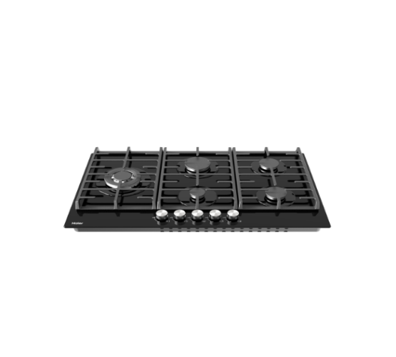 طباخ غازي (مدمج) هاير - 5 مشاعل - 90 سم HOB-G95CST2B GAS COOKER - HOB-G95CST2B