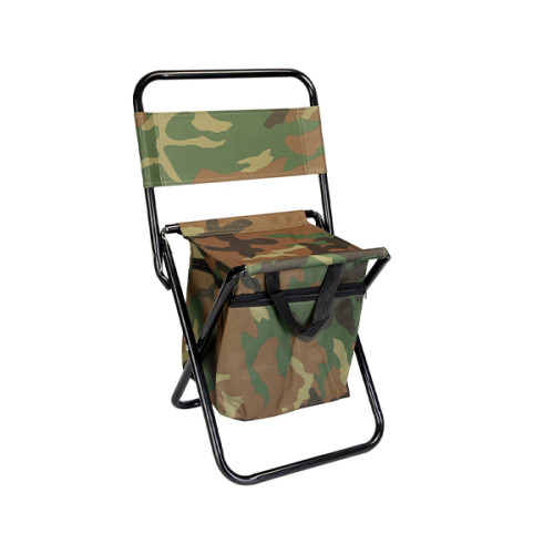 كرسي تخييم قابل للطي مع حقيبة مبردة – عسكري Folding Camping Chair with Insulated Cooler Bag