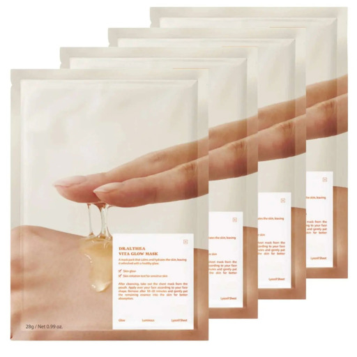 سيت ماسك ورقي فيتا جلو لتفتيح البشرة 4 قطع Vita Glow Brightening Sheet Mask set 4 Pcs