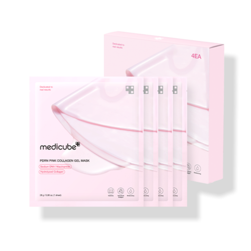 ماسك جل ورقي للوجه بالكولاجين الوردي وPDRN بحجم 28 جم × 4 PDRN Pink Collagen Gel Mask Sheet - 28g x 4