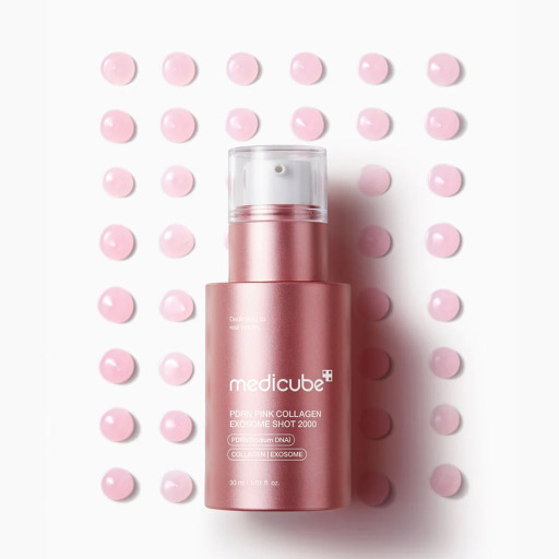 سيروم الكولاجين الوردي PDRN والإكسوسوم 2000 شوت للوجه 30 مل PDRN Pink Collagen Exosome 2000 Shot Facial Serum 30ml