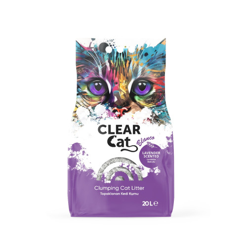 رمل قطط كلير كات بلانكو ٢٠ لتر لافندر Clear Cat Blanco Cat Litter 20L Lavender