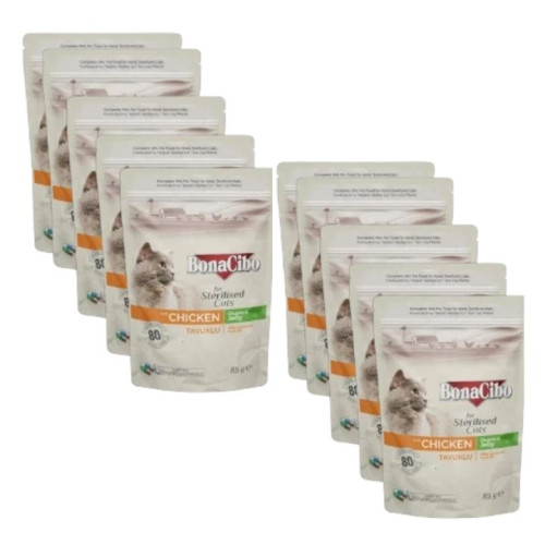 طعام رطب للقطط البالغة المعقمة دجاج طري _ 12 قطعة Soft Chicken Wet Food for Neutered Adult Cats - 12 Pcs