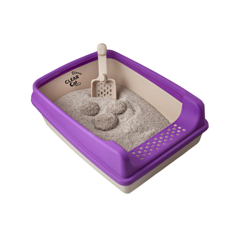 حمام لقطط لتر بوكس كلير كات بلاستك Clear Cat Plastic Litter Box Cat Bath