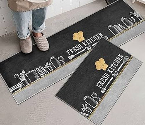 سيت قطعتين دواسة مطبخ Absorbent 2 pcs kitchen mat set
