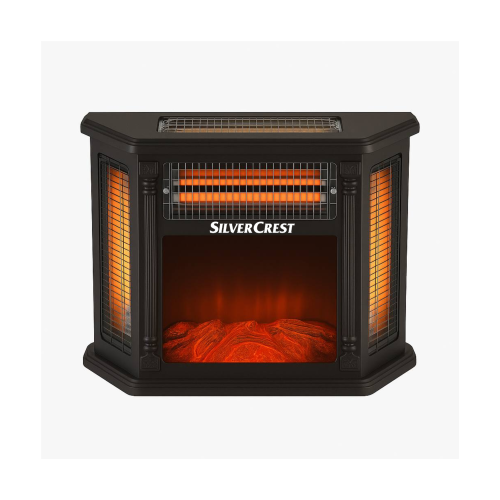 مدفأة سلفر كريست منظر فحم 4 جهات توزيع قوية Silvercrest fireplace, charcoal view, 4 sides