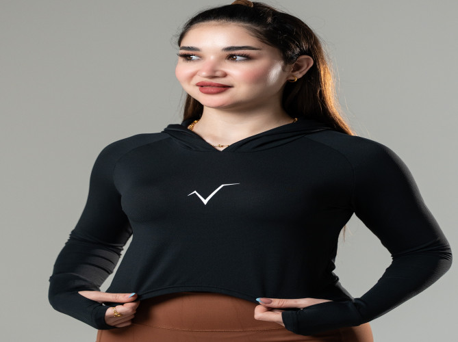 بدي رياضي بغطاء راس Hooded Sports Bodysuit
