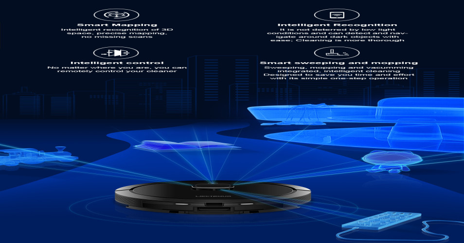 روبوت تنظيف ذكي G7 مع تفريغ ذاتي من Liectroux Liectroux G7 Self-Emptying Smart Robot Vacuum Cleaner