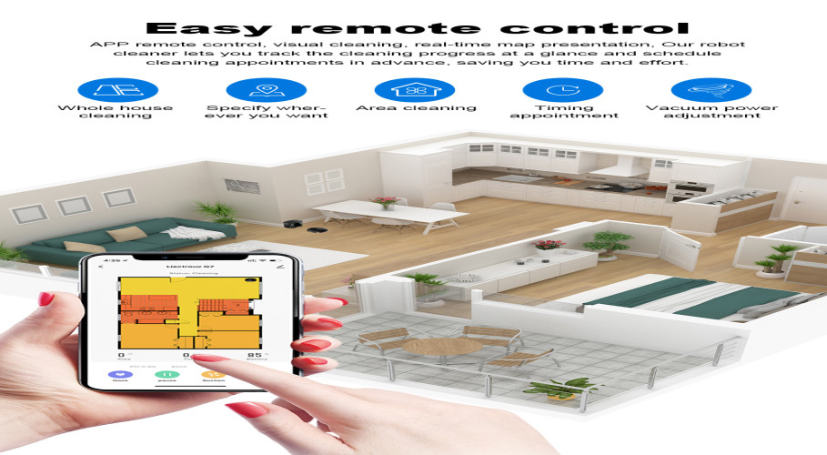 روبوت تنظيف ذكي G7 مع تفريغ ذاتي من Liectroux Liectroux G7 Self-Emptying Smart Robot Vacuum Cleaner