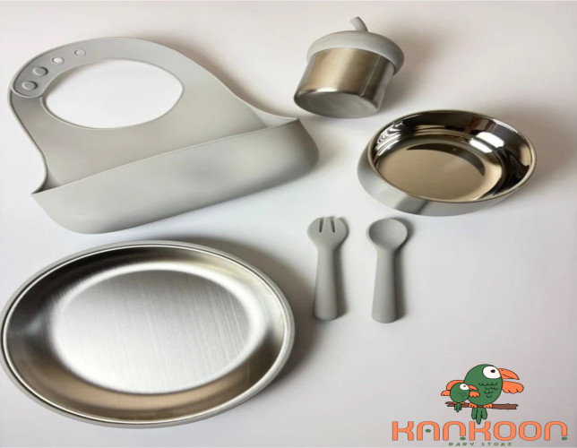 طقم طعام ستيل للأطفال Stainless Steel Kids’ Dinner set