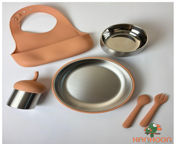 طقم طعام ستيل للأطفال Stainless Steel Kids’ Dinner set