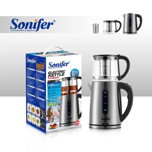غلاية شاي سونيفر سماور كهربائي مع إبريق Sonifer Electric Samovar Tea Maker