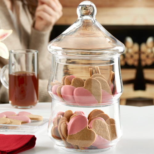 حافظة حلوى زجاجية بطبقتين من ماركة باشابهجة Pasabahce Glass Candy Container