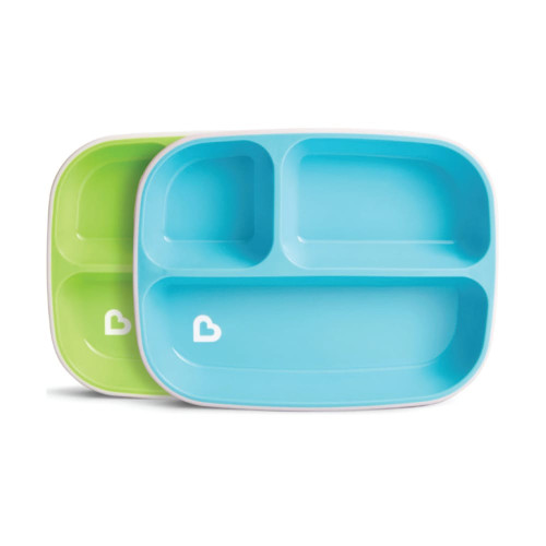 اطباق مقسمة للاكل للاطفال عدد2 2Divided Plates With Grip