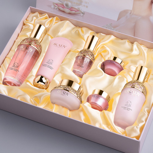 مجموعة العناية بالبشرة فلور سيكريت باللؤلؤ والورد Okady Flower Secret Pure Pearl Lady