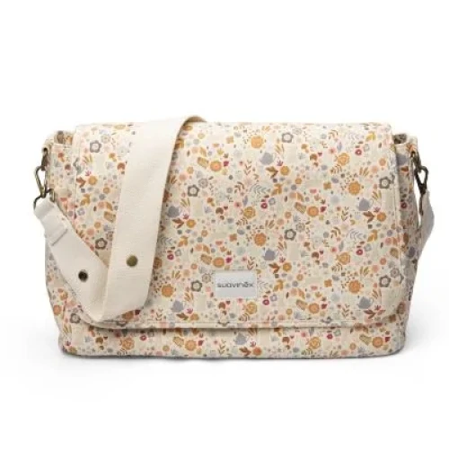 حقيبة للأم حجم وسط بيجي اللون مع رسمة الورد S SEL BOLSO MAT BANDOLERA WONDERALAN LIB