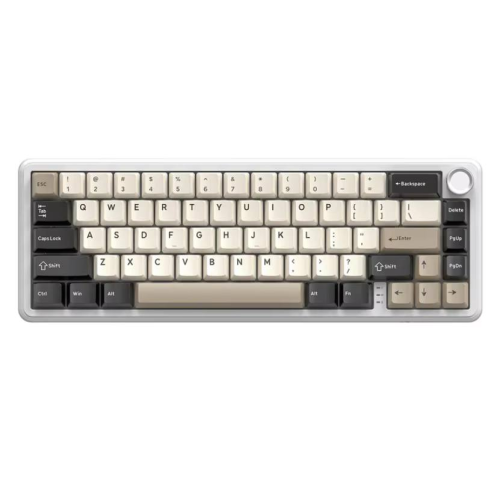 لوحة مفاتيح أتاك شارك X66 الميكانيكية اللاسلكية - إصدار "تشيز وايت" Attack Shark X66 Wireless Mechanical Keyboard - Cheese White Edition
