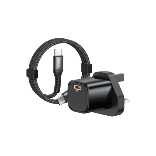 طقم شاحن ماكدودو نانو 30 واط ميني غان (محول وكابل) Mcdodo Nano 30W Mini GaN Charger Kit (Adapter & Cable)