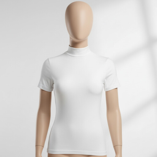سترابلس قطن هاينك long sleeve high neck top