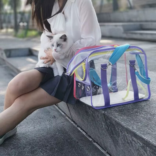 جنطه قطط شفاف Cat Handpack