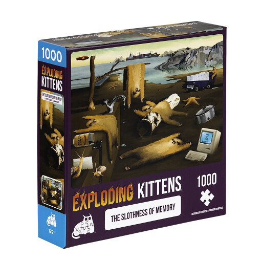 أحجية الصور المقطوعة: القطط المتفجرة - كسل الذاكرة (1000 قطعة) Jigsaw Puzzle: Exploding Kittens - The Slothness of Memory (1000 Pieces)