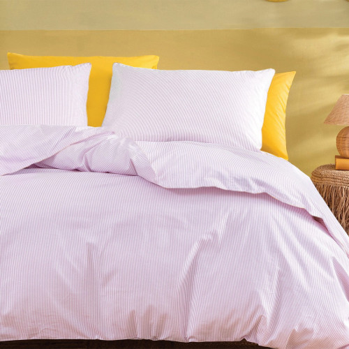 طقم غطاء لحاف تيري مخطط KING SIZE TERRI STRIPED RNF DUVET COVER SET
