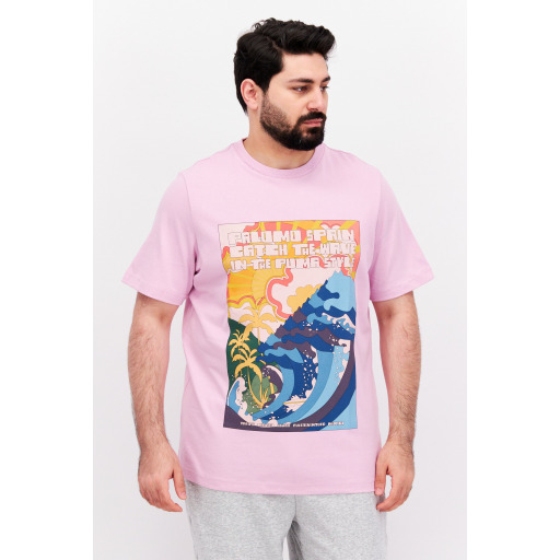 تيشيرت رياضي رجالي بأكمام قصيرة من بوما بنفسجي Puma Men's Short Sleeve Sports T-Shirt - Purple Combo