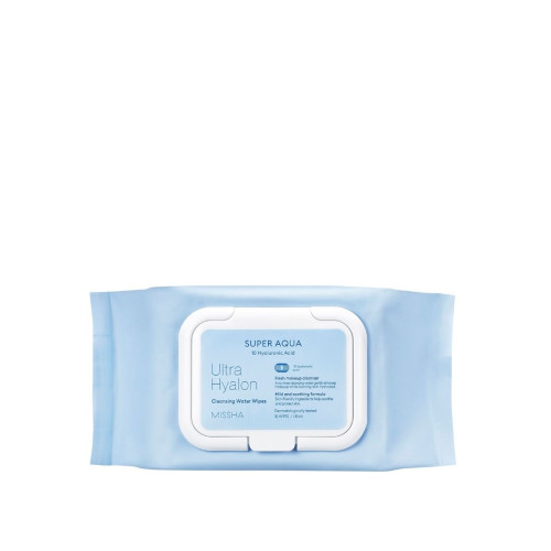 مناديل ميشا سوبر أكوا الترا هيالرون المنظفة بالماء (تنظيف فائق وترطيب) Super Aqua Ultra Hyalron Cleansing Water Wipes