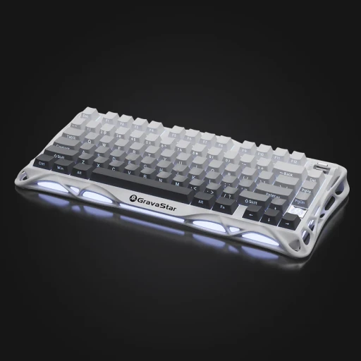 كيبورد ميكانيكي GravaStar Mercury K1 – Gradient White