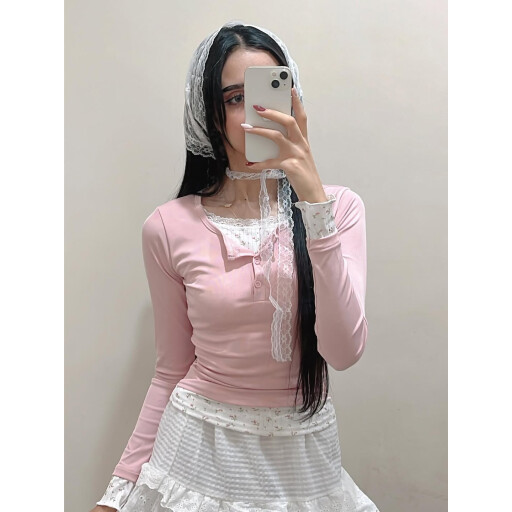 توب وردي ناعم Pink top