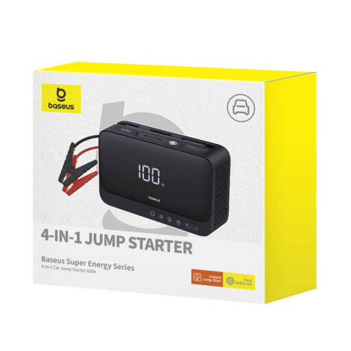 بطارية طوارئ للسيارات ومنفاخ للاطارات متعددة الاستخدامات 4 في 1 Baseus Super Energy Jump Starter & Inflator 4in1 Multipurpose Emergency Battery