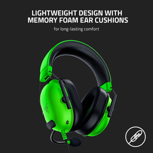 سماعة العاب ريزر بلاك شارك في٢ اكس اخضر + رايزر ديث أدر Essential أسود Razer Blackshark V2 X Gaming Headset Green + Razer Deathadder Essential Black
